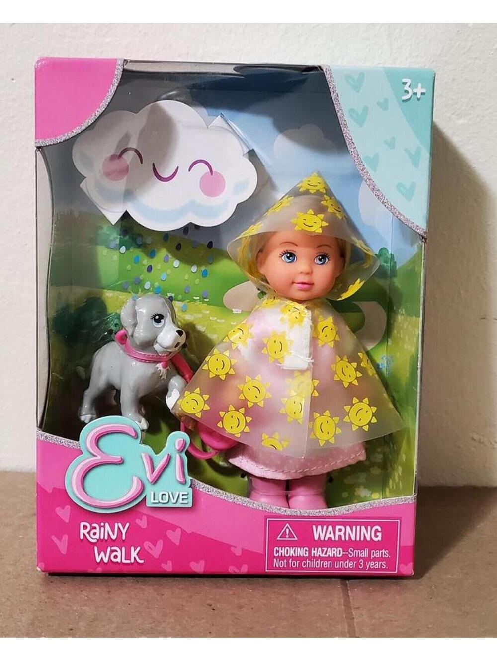 Evi Love Rainy Walk Doll Puppy Raincoat Figure Playset Simba Toys NEW